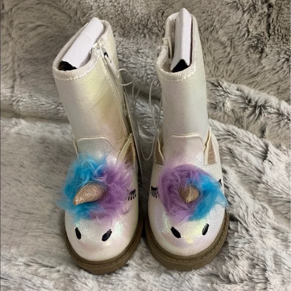 Cat & Jack Toddler Size 5 Sparkly Unicorn Boots - Picture 2 of 8